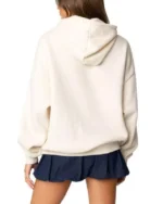 Shop Barrett Margolis Shifting Gears S02 Georgia White_Blue “98” Graphic Hoodie Sale