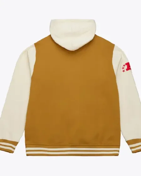 Shop Brown_Cream Denver Broncos Dusted Fleece Jacket For Sale