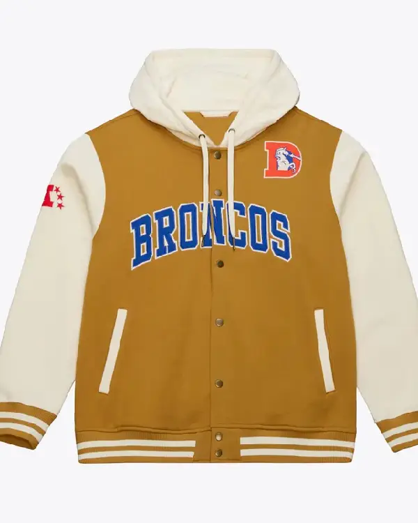 Shop Brown_Cream Denver Broncos Dusted Fleece Jacket