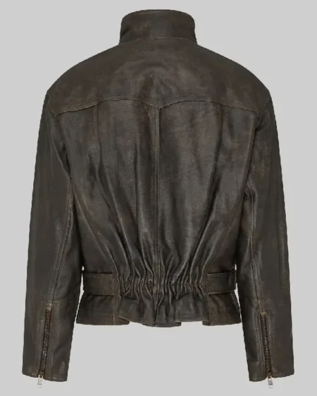 Shop Campaign Rally Lady Gaga Distressed Leather Jacket Sale