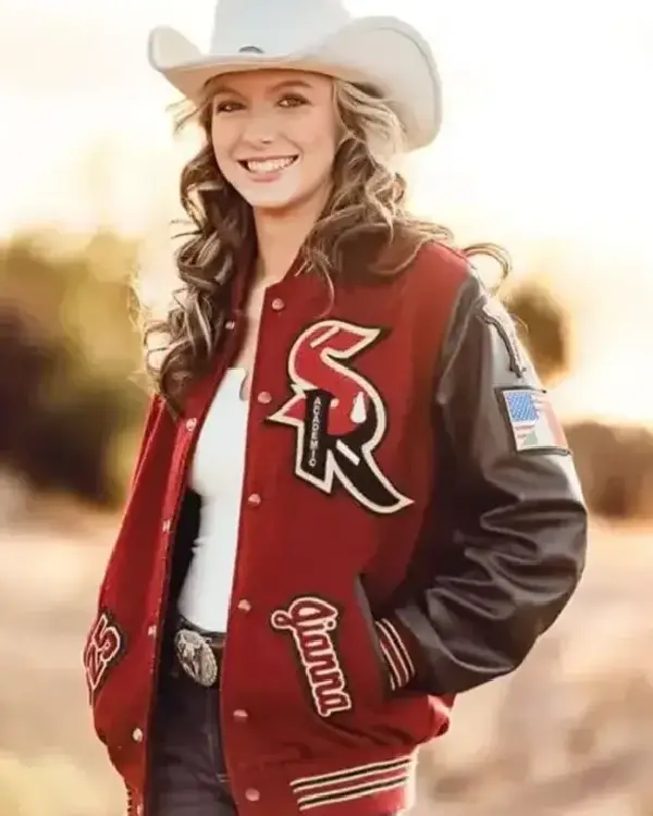 Shop Clark Shadow Ridge Movie 2025 Clark Maroon and Black Varsity Jacket For Mens For Sale