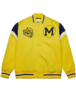 Shop Dave Portnoy Michigan Wolverines Yellow Satin Varsity Jacket 2025