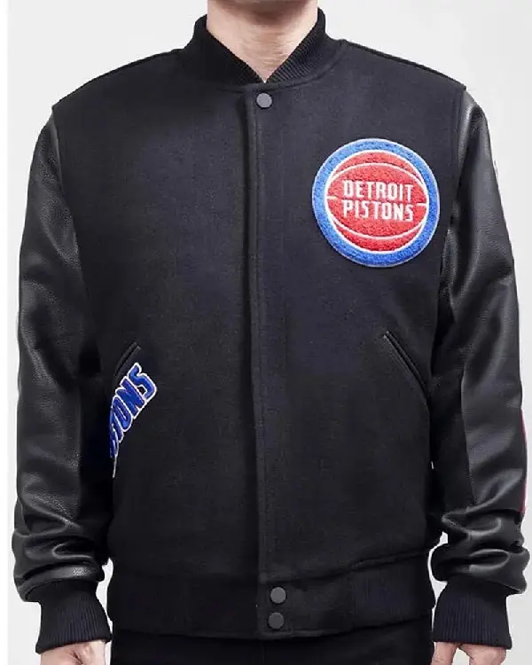Shop Detroit Pistons Letterman Varsity Wool_Leather Jacket For Sale