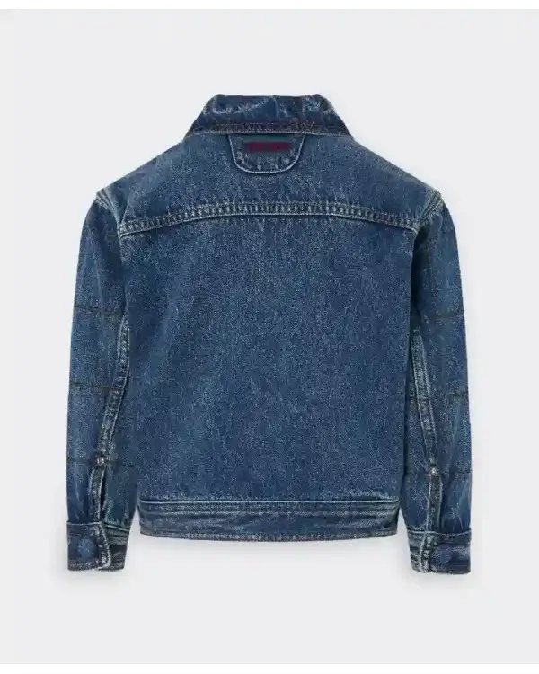 Shop Ferrari Blue Denim Jacket For Sale