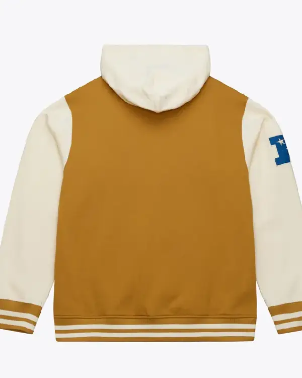 Shop Green Bay Packers Brown_Cream Dusted Varsity Full-Snap Fleece Jacket For Sale