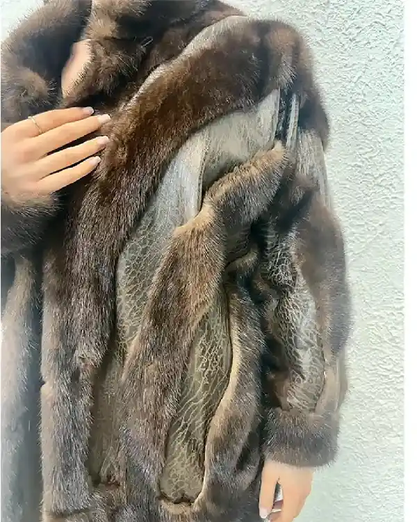 Shop Lily Real Leather with Fur Coat Sale