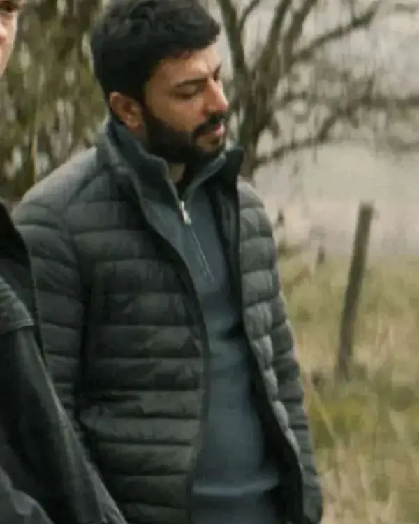 Shop Malik Land of Sin 2026 Mohammed Nour Oklah Black Puffer Jacket For Sale