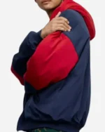 Shop Martine Rose Big Business Quilted Navy Blue Zip Up