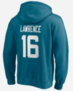 Shop Men’s Trevor Lawrence Jacksonville Jaguars Fanatics Teal Player Icon Pullover Hoodie Sale