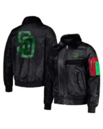 Shop San Diego Padres Ty Mopkins Black History Month Full-Zip Black Satin Jacket  For Sale