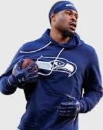 Shop Seattle Seahawks 2025 Nike Navy Sideline Pullover Hoodie Sale
