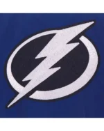 Shop Tampa Bay Lightning Blue Lightweight Full-Zip Bomber Nylon Jacket For Sale