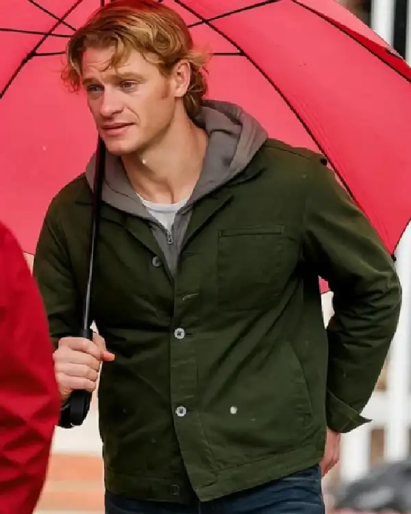 Shop Tom Rhys Harries Film Clayface 2026 Matt Hagen Green Jacket