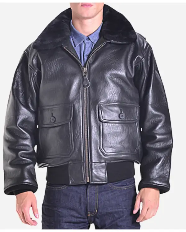 Shop Top Gun Military G-1 Shearling Bomber Jacket For Sale