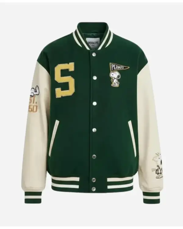 Shop Unisex Snoopy Aéropostale Letterman Varsity Jacket