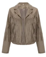 Shop Women Western Fringe Jacket With Faux Suede Leather