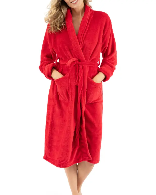 Shop Women’s Cozy Soft Micro Fleece Bathrobe Sale