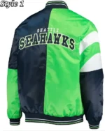 Starter Seattle Seahawks Blue and Neon Green Jacket sale