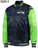 Starter Varsity Seattle Seahawks Neon Green and