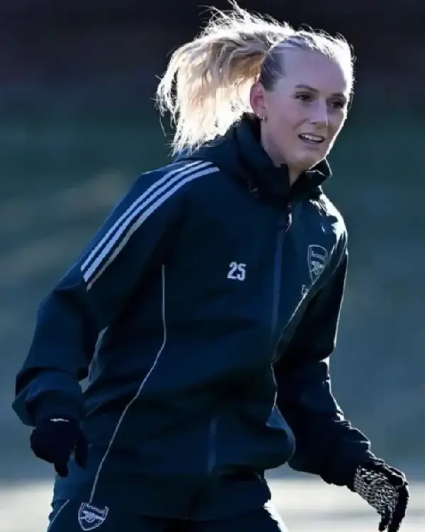 Stina Blackstenius Arsenal Women Raglan Sleeves, and Arsenal Crest Dark Green