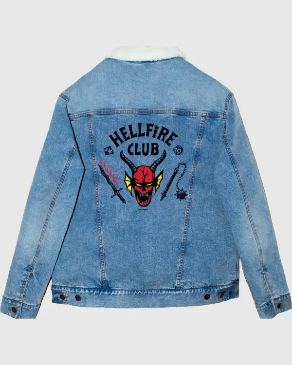 Stranger Things Hellfire Club Denim Jacket back