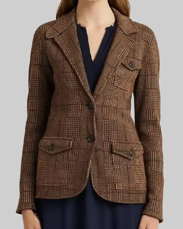 Sunny Nights Ra Chapman Plaid Blazer