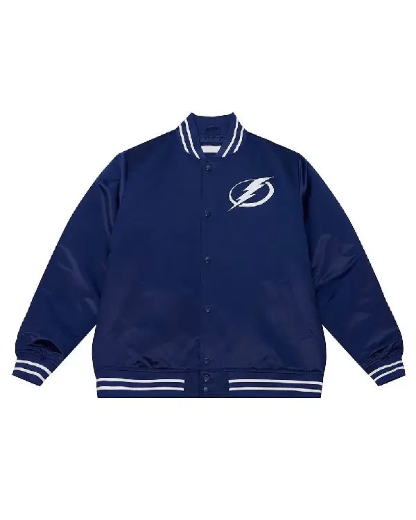 Tampa Bay Lightning Heavyweight Blue Satin Jacket