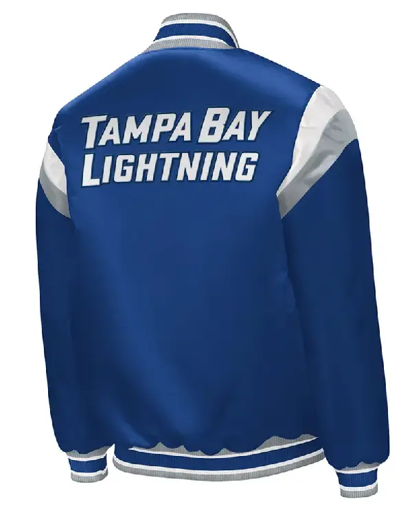 Tampa Bay Lightning Shut Out Royal Varsity Satin Jacket For Sale