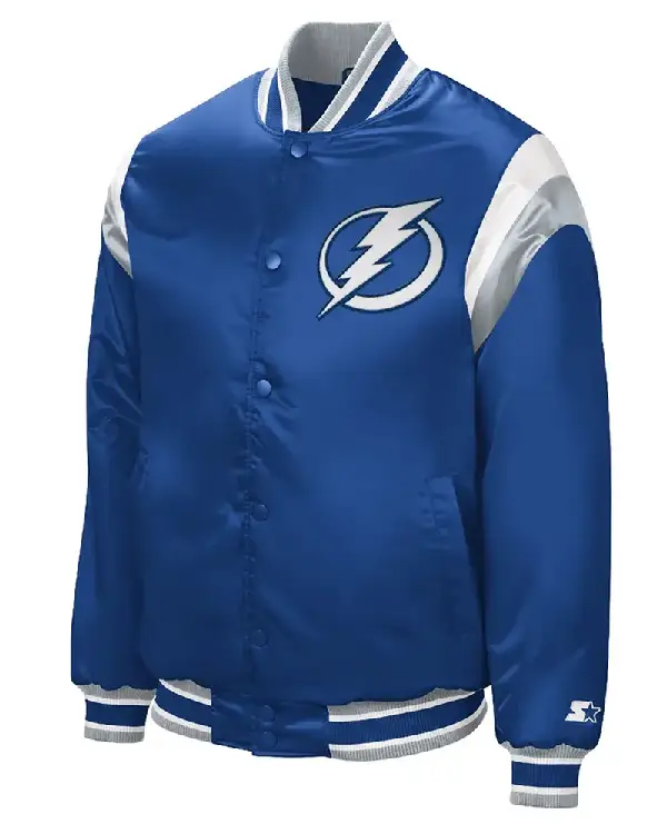 Tampa Bay Lightning Shut Out Royal Varsity Satin Jacket