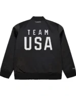 Team USA Coach Snoop Black Satin Bomber Jacket for Men and Women