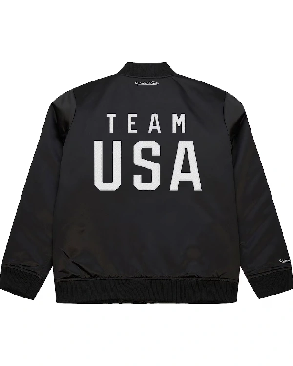 Team USA Coach Snoop Black Satin Bomber Jacket for Men and Women