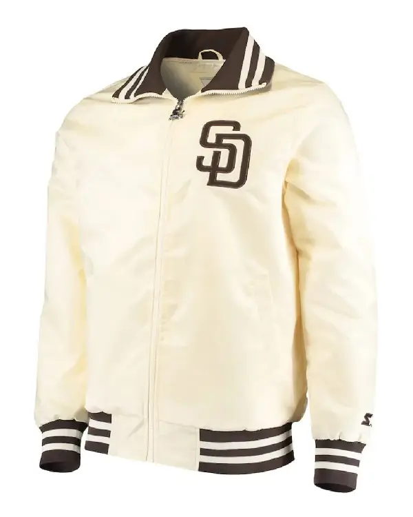 The Captain II San Diego Padres Bomber Cream Jacket
