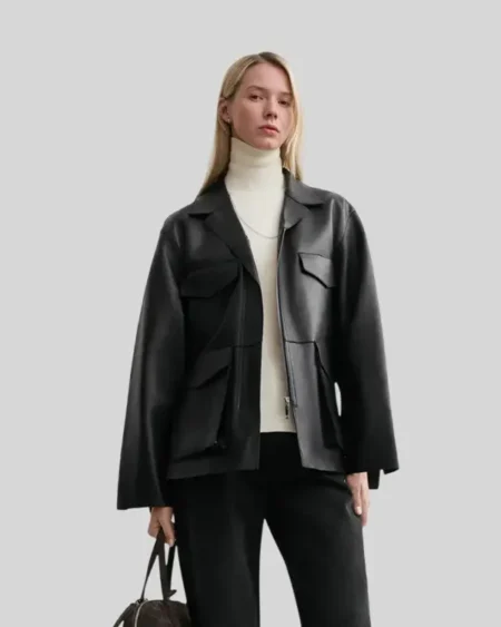 Toteme Leather Jacket sale