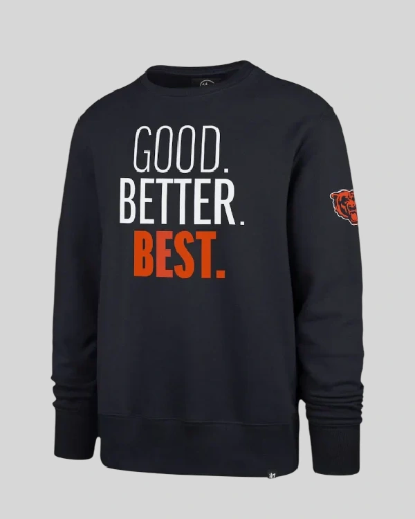Unisexs ’47 Navy Chicago Bears Good. Better. Best. Headline Sweatshirt