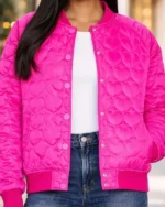 Valentine Pink Heart Quilted Jacket