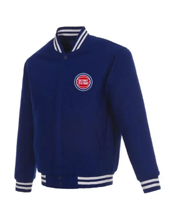 Varsity Detroit Pistons Royal Blue Wool Jacket