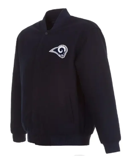 Varsity Los Angeles Rams Navy Blue Wool Jacket