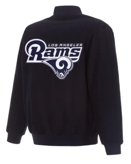 Varsity Los Angeles Rams Navy Blue Wool Jacket For Sale
