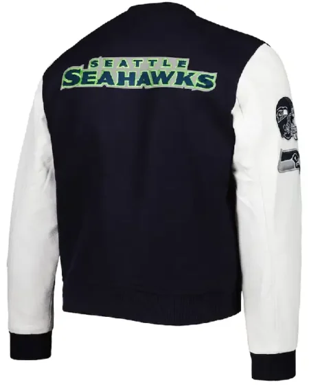 Varsity Navy_White College Seattle Seahawks Jacket sale