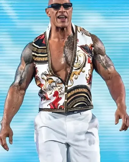 WWE Wrestlemania 40 The Rock Final Boss Vest Sale