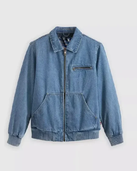 Western Denim Bomber Jacket