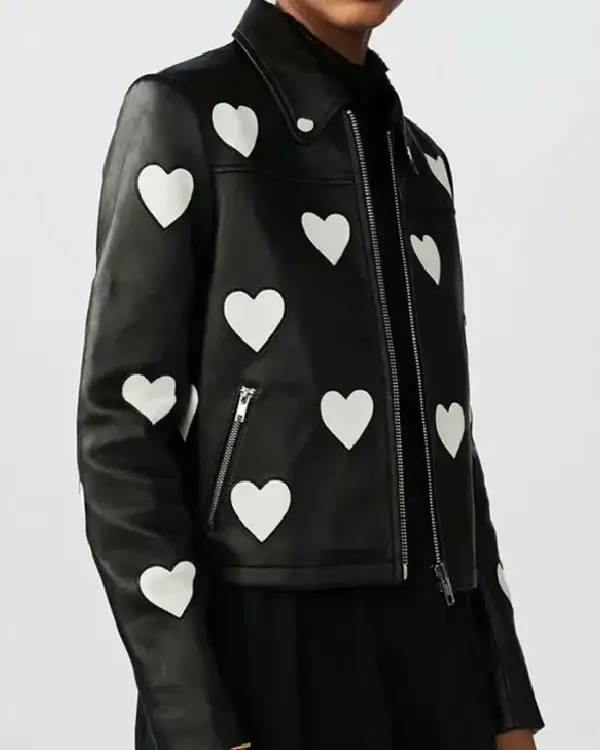 Women Heart Leather Jacket