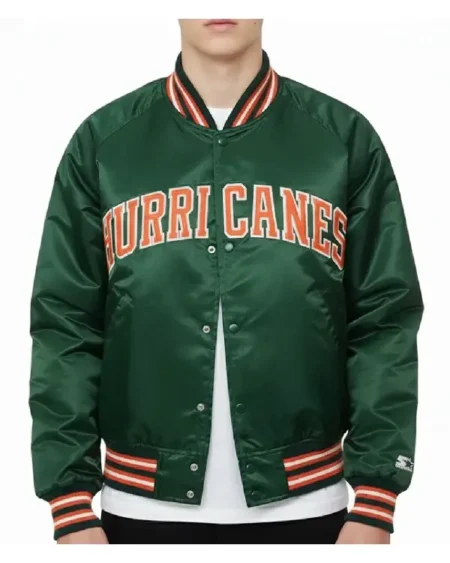 Young Rock Miami Hurricanes Green Jacket For Sale