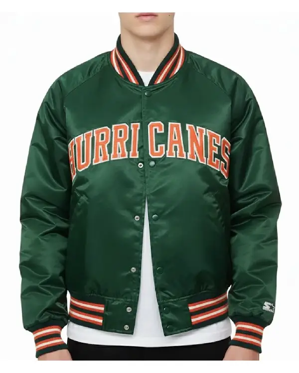 Young Rock Miami Hurricanes Green Jacket For Sale