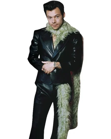 styles Grammys 2021 Black Leather Blazer Jacket Sale