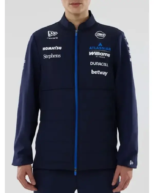 Alex Albon Williams F1 2026 Blue Hybrid Jacket For Sale