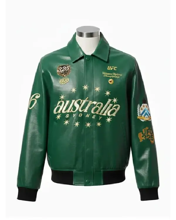 Australia Sydney UFC 325 Green Leather Jacket