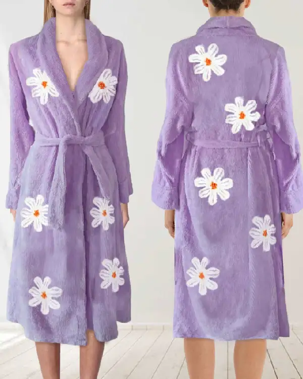 Buy 90s Vintage Style Chenille Bath Robe Sale