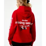 Buy Dua Lipa Training Season Red Pullover Hoodie back