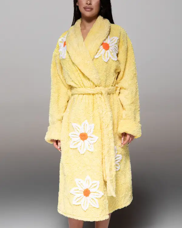 Buy Falling Daisies Chenille Sunshine Yellow 1